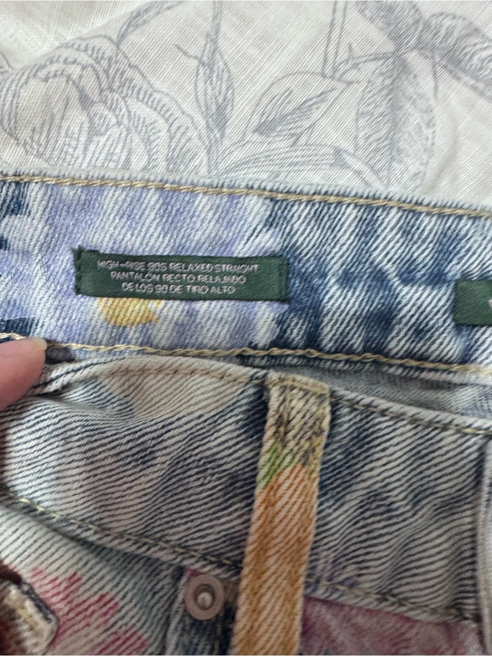 Wild Fable Floral Jeans Size 00 - Picture 10 of 10